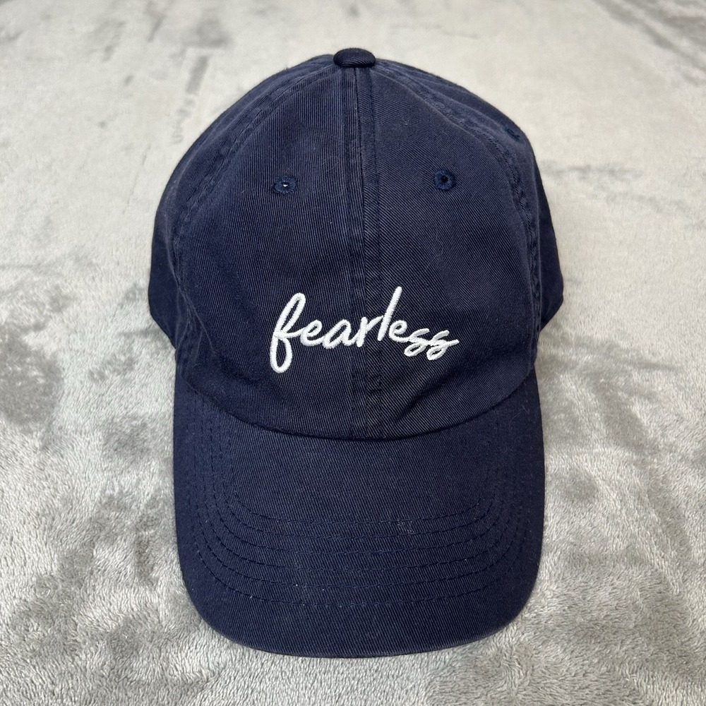 EXPRESS Brand "fearless"  Blue Unisex baseball hat Adjustable Cap